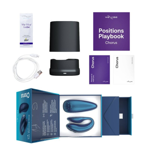 We-Vibe Chorus - вибратор для пар с сенсорным пультом и управлением через телефон синий